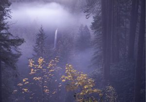 "Silver Falls Waterfall Moonlight", Willie Holdman, Willie Holdman Photographs